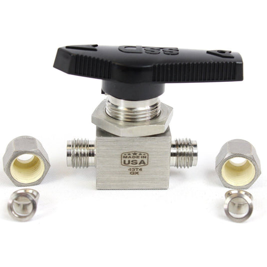 2 Way Ball Valve - Fractional Tube Fitting