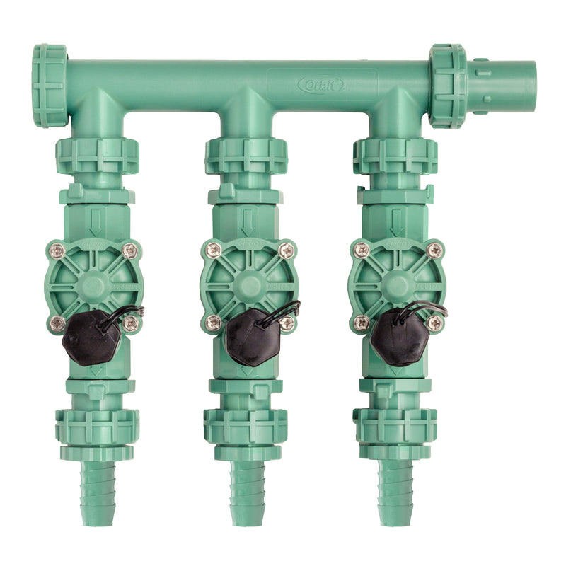 Load image into Gallery viewer, 3-Valve Preassembled Manifold with HDPE Adapters 91207
