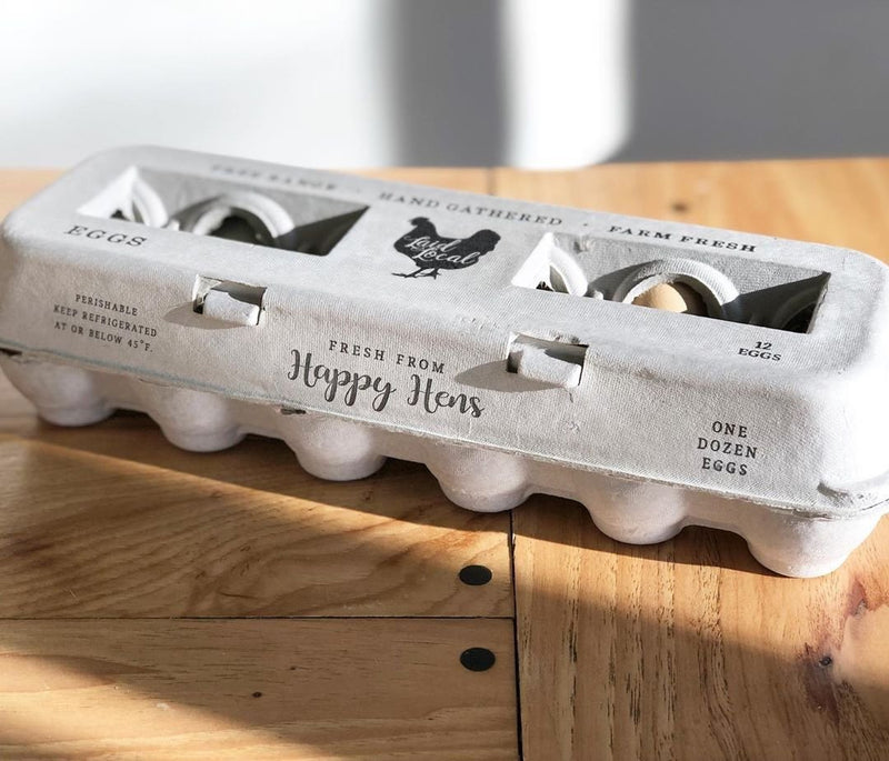 Load image into Gallery viewer, Henlay Laid Local Egg Cartons- Adorable Printed Vintage Design- 25, 90, or 250
