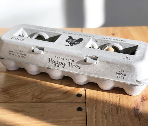 Henlay Laid Local printed vintage egg cartons