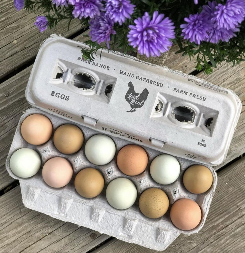 Load image into Gallery viewer, Henlay Laid Local Egg Cartons- Adorable Printed Vintage Design- 25, 90, or 250
