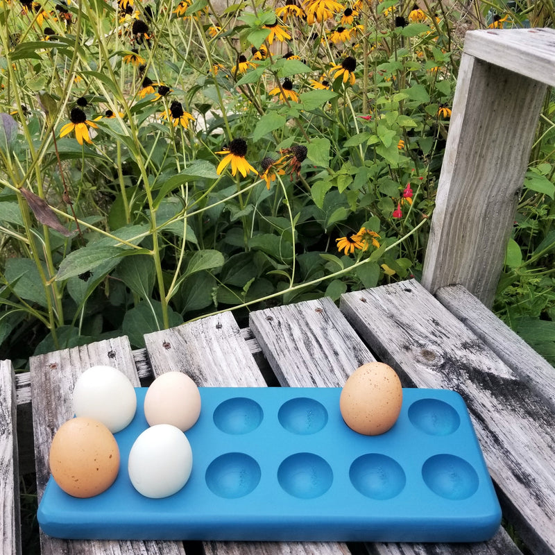 Load image into Gallery viewer, Henlay Decorative Egg Storage Tray: Wooden Egg Holder for Refrigerator, Kitchen Counter, Serving, or Display
