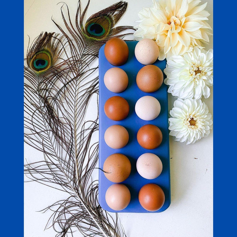 Load image into Gallery viewer, Henlay Decorative Egg Storage Tray: Wooden Egg Holder for Refrigerator, Kitchen Counter, Serving, or Display
