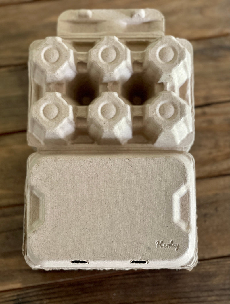 Load image into Gallery viewer, Henlay Duck Egg Cartons - Holds Half Dozen Jumbo Eggs- Blank Flat Top, 2 colors, 20 or 100
