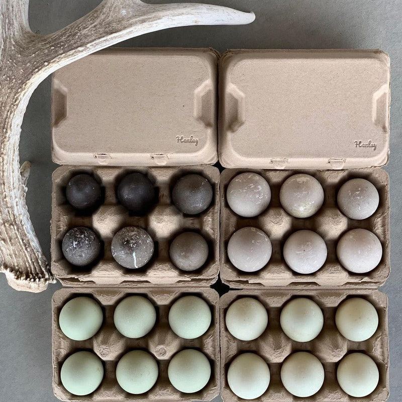 Load image into Gallery viewer, Henlay Duck Egg Cartons - Holds Half Dozen Jumbo Eggs- Blank Flat Top, 2 colors, 20 or 100
