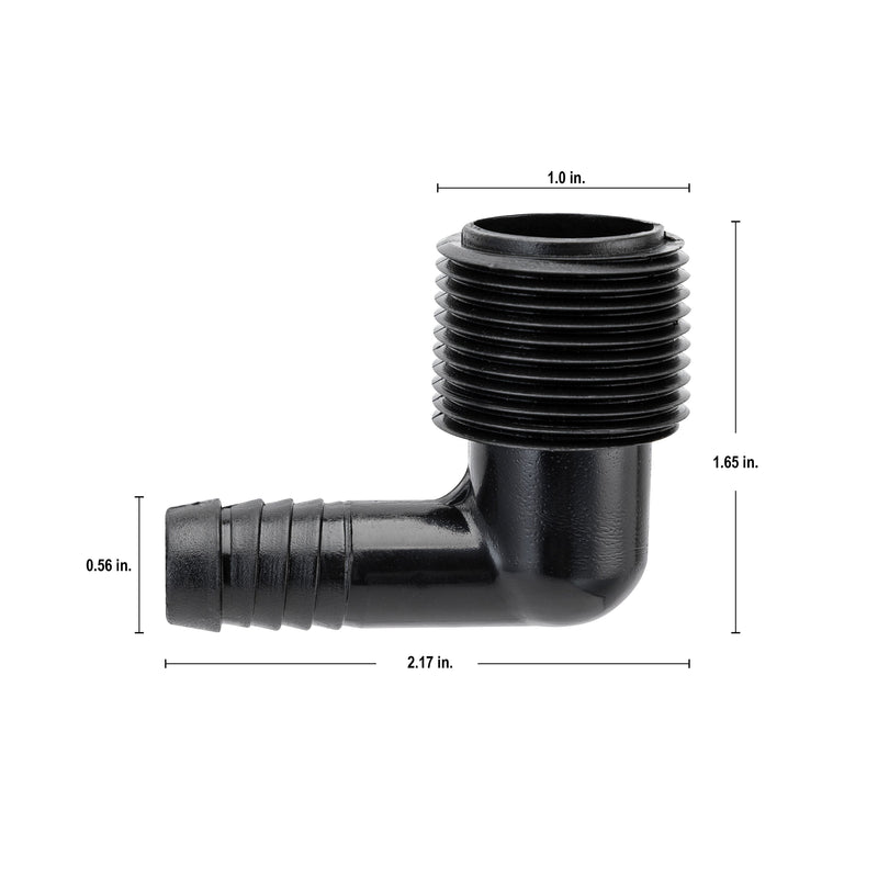 Load image into Gallery viewer, 3/4" MPT x 1/2" Barb Riser Flex Pipe Elbow 94360
