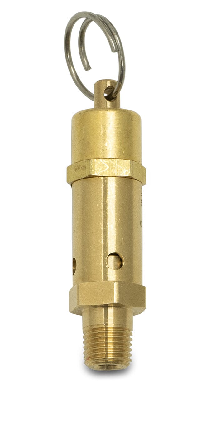 Load image into Gallery viewer, ASME-Code Fast-Acting Pressure-Relief Valve for Air, Test Ring, Brass Seal, 1/4 NPT, 3-1/8" High
