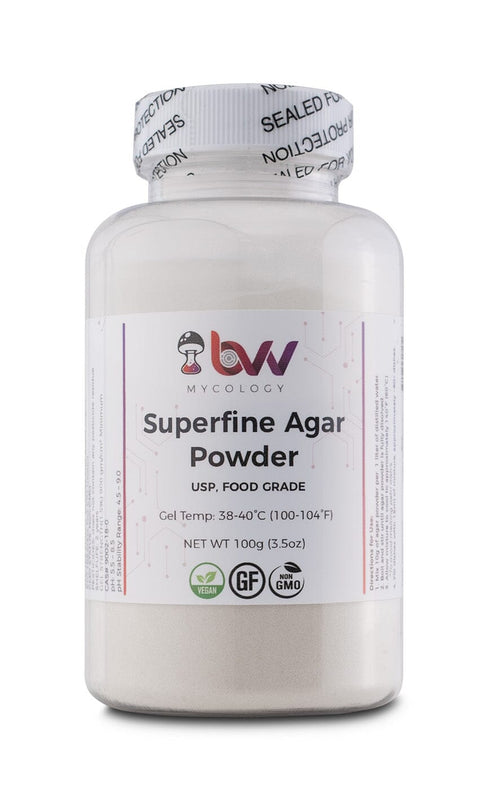 Superfine agar powder for mushroom mycology