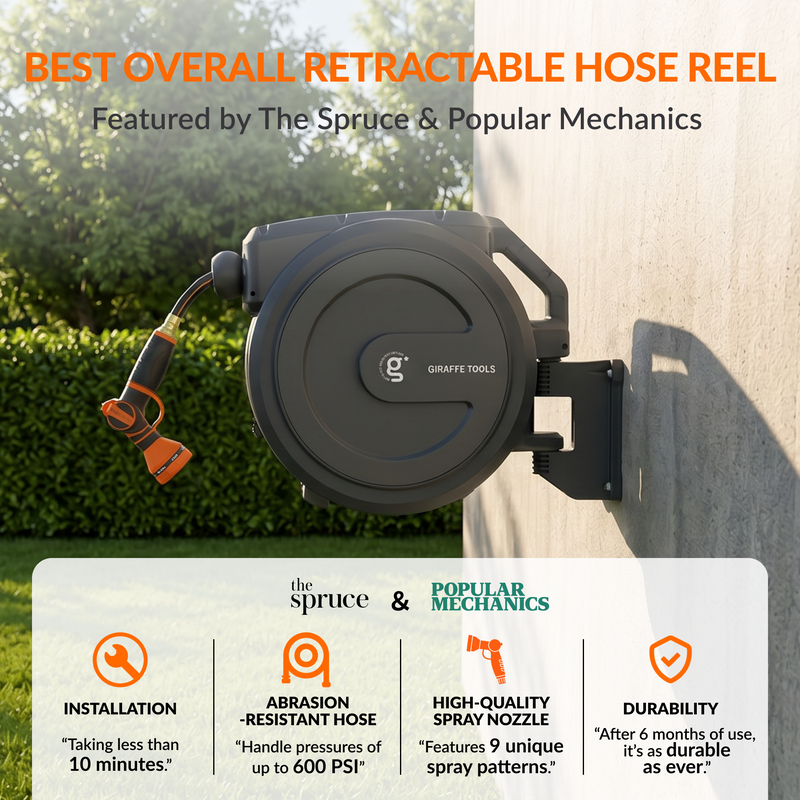 Load image into Gallery viewer, Retractable Garden Hose Reel-1/2in-100ft
