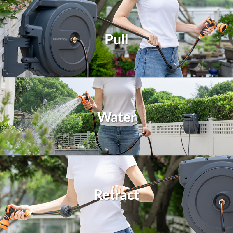Load image into Gallery viewer, Retractable Garden Hose Reel-1/2in-130ft
