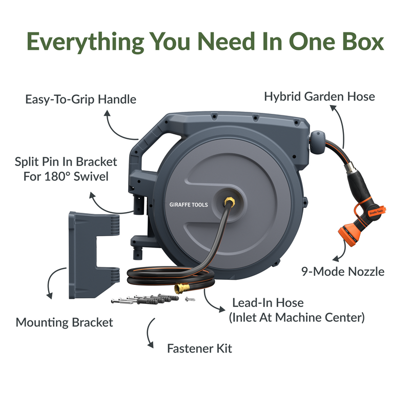 Load image into Gallery viewer, Retractable Garden Hose Reel 65ft-155ft
