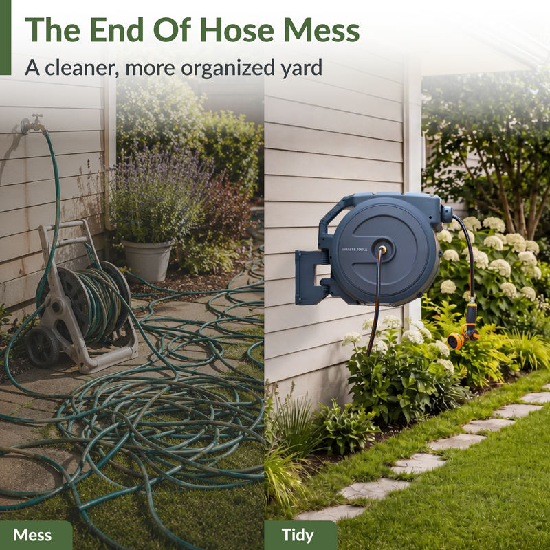 Load image into Gallery viewer, Retractable Garden Hose Reel 65ft-155ft
