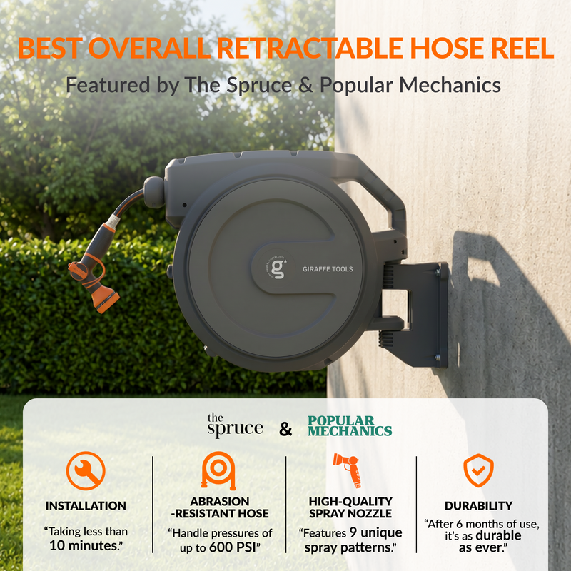Load image into Gallery viewer, Retractable Garden Hose Reel-5/8in-90ft

