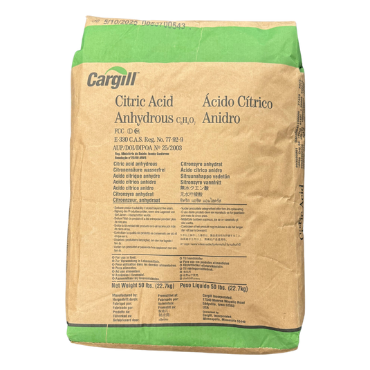 Citric Acid 97% USA - High Purity - Anhydrous USP Kosher