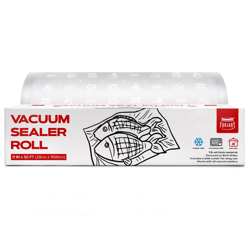 Load image into Gallery viewer, Vacuum Sealer Roll ( 11-inch)- Textured on Both Sides, 7.5 Mil Thickness
