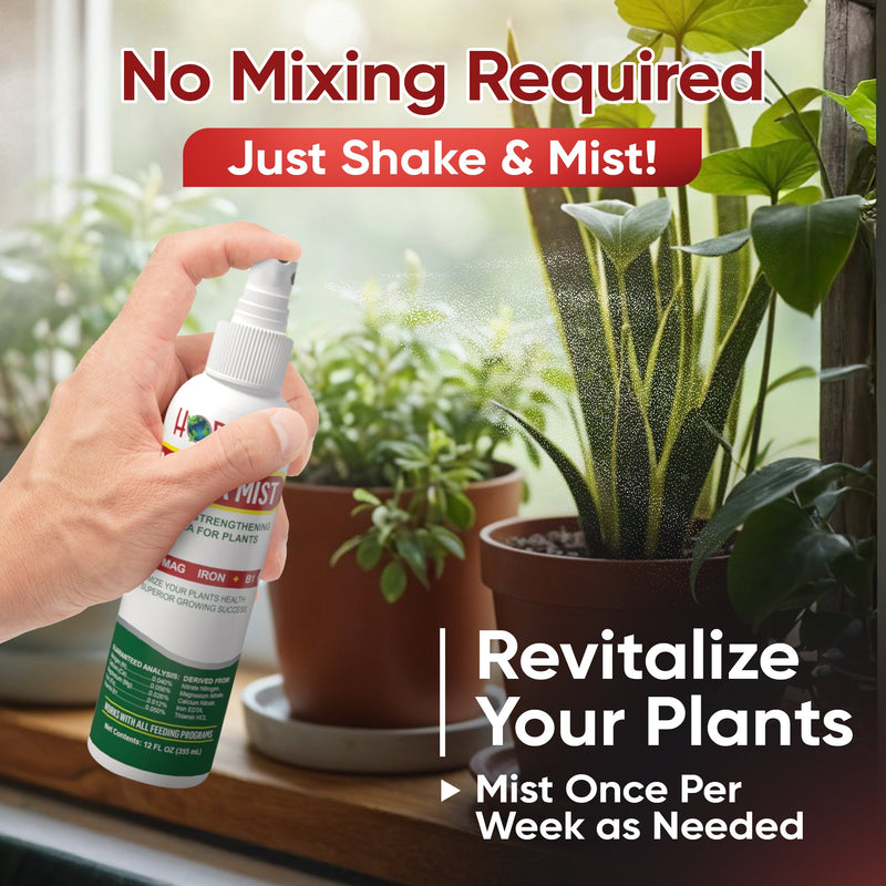 Load image into Gallery viewer, Hormex Mother Mist - Cal-Mag-Iron + B1 Misting Spray for All Plant Varieties - Boost Growth, Strengthen Plants &amp; Improve Cloning Success - Nutrient Mist for Houseplants, Flowers, Vegetables &amp; More
