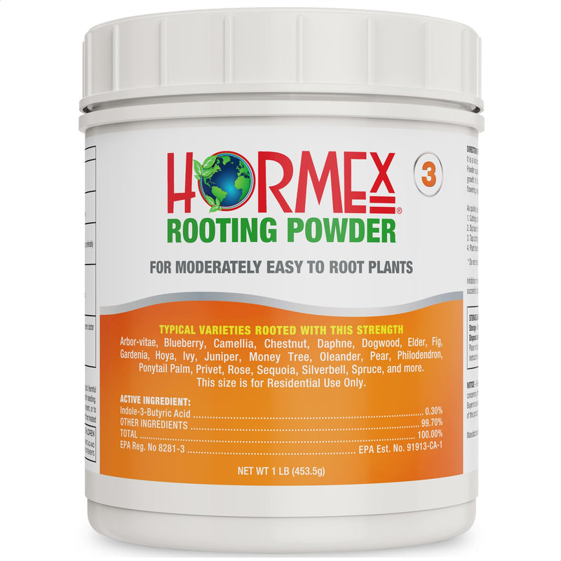 Load image into Gallery viewer, Hormex Rooting Powder #3 (0.30 IBA) - Rooting Hormone for Common Home &amp; Garden Plant Cuttings
