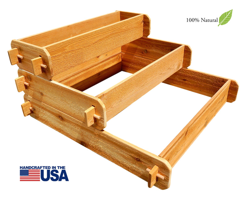 Load image into Gallery viewer, Timberlane Gardens Raised Garden Bed Kit 3 Tiered (1x3 2x3 3x3) Select Cedar Elevated Planter
