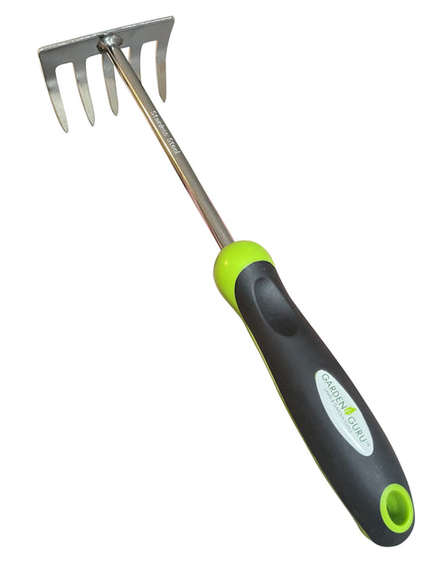 Garden Guru stainless steel 5-tine rake cultivator
