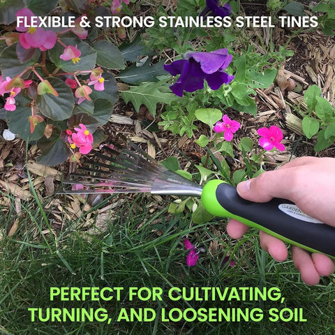 Stainless Steel Garden Hand Rake Tool, additional product view 2