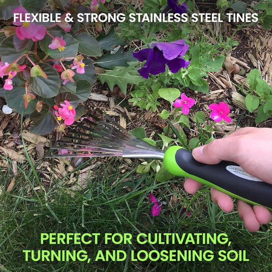 Stainless Steel Garden Hand Rake Tool