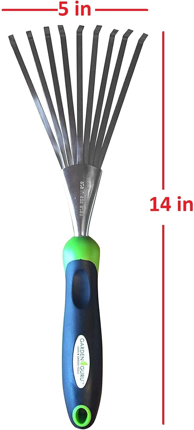 Load image into Gallery viewer, Stainless Steel Garden Hand Rake Tool
