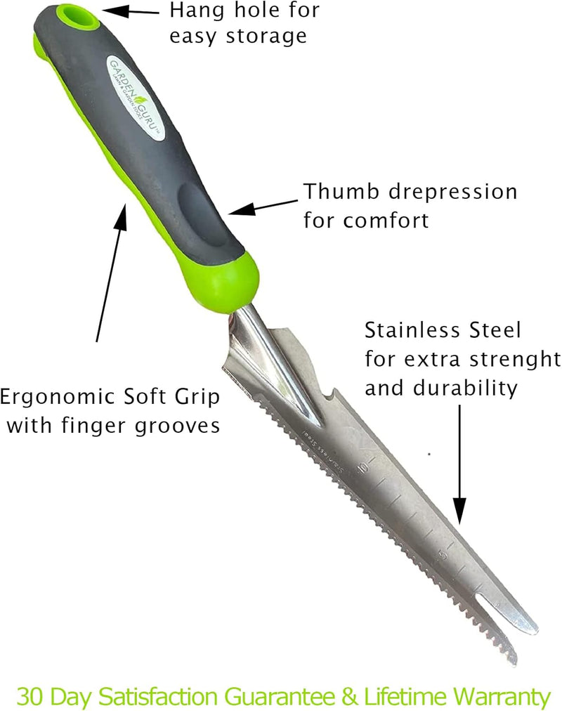 Load image into Gallery viewer, Stainless Steel 5-in-1 Garden Weeder Trowel
