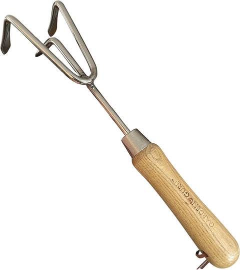 Garden Guru cultivator, wood handle