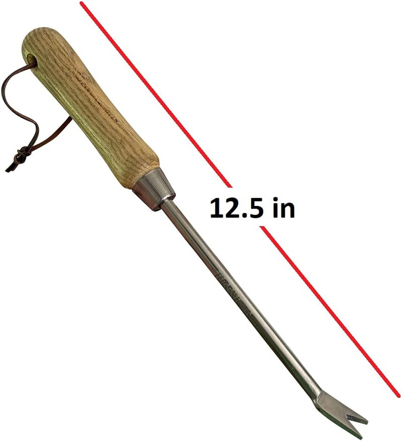 Load image into Gallery viewer, Stainless Steel Garden Dandelion Weeder (classic wood handle)
