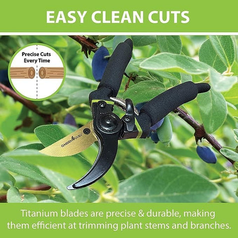Titanium Soft Grip Garden Pruning Shears Clippers, additional product view 2