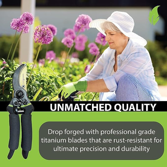 Titanium Soft Grip Garden Pruning Shears Clippers
