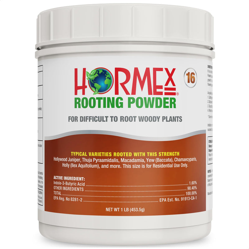 Load image into Gallery viewer, Hormex Rooting Powder #16 (1.60 IBA) - Rooting Hormone for Difficult Hardwood Plants &amp; Tree Cuttings
