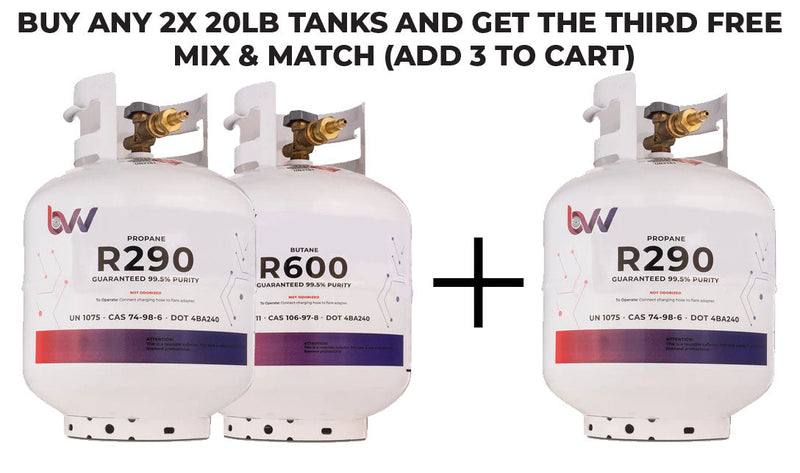 Load image into Gallery viewer, 20LB High Purity USA PROPANE R290 - 99.5% Guaranteed - Buy 2 Get 1 Free (Add 3 To Cart)
