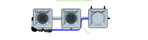 ALIEN RDWC 2 pot 1 row hydroponic kit