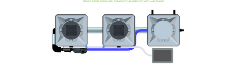 ALIEN RDWC 2 Pot 1 Row Kit, additional product view 2
