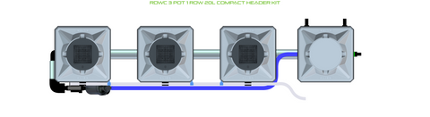 ALIEN RDWC 3 pot 1 row hydroponic kit