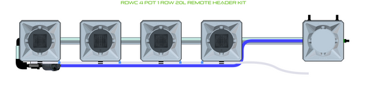 RDWC 4 Pot 1 Row Kit