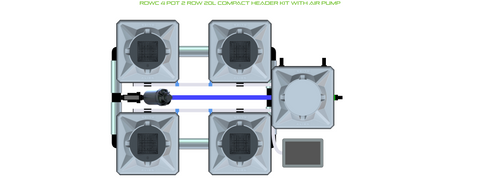 ALIEN RDWC 4 Pot 2 Row Kit, additional product view 2