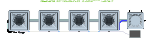 RDWC 4 Pot 1 Row Kit