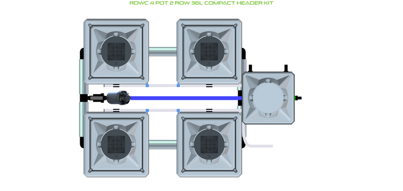 Load image into Gallery viewer, RDWC 4 Pot 2 Row Kit
