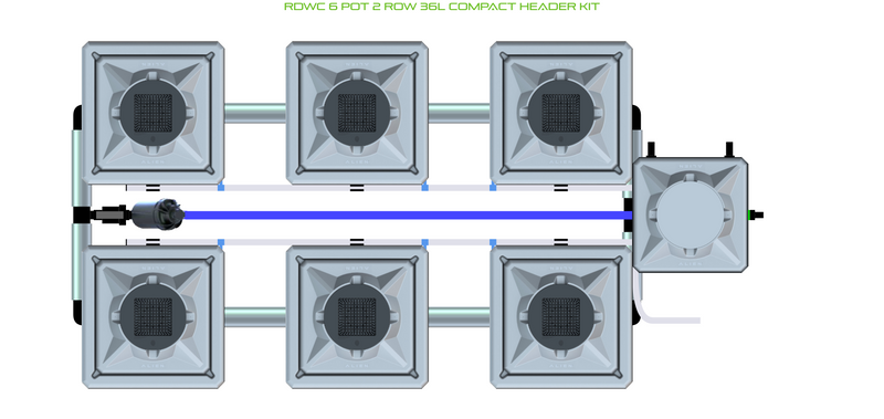Load image into Gallery viewer, RDWC 6 Pot 2 Row Kit
