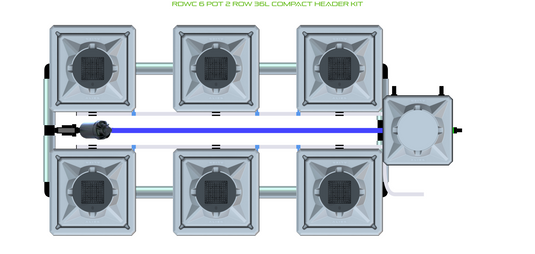 RDWC 6 Pot 2 Row Kit