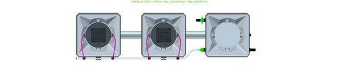 ALIEN AERO 2 pot 1 row aeroponic kit