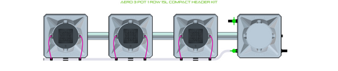 ALIEN AERO 3 pot 1 row aeroponic kit
