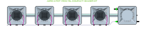 ALIEN AERO 4 pot 1 row aeroponic kit