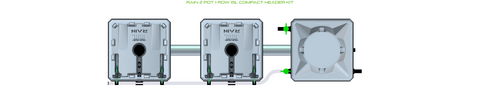 ALIEN RAIN 2 pot 1 row hydroponic kit