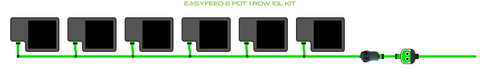 ALIEN EasyFeed 6 pot 1 row hydroponic kit
