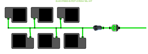 ALIEN EasyFeed 6 pot 2 row hydroponic kit