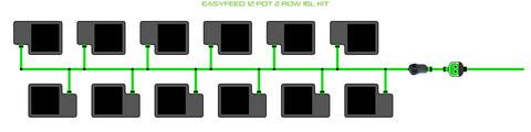 ALIEN EasyFeed 12 Pot 2 Row Kit, additional product view 2