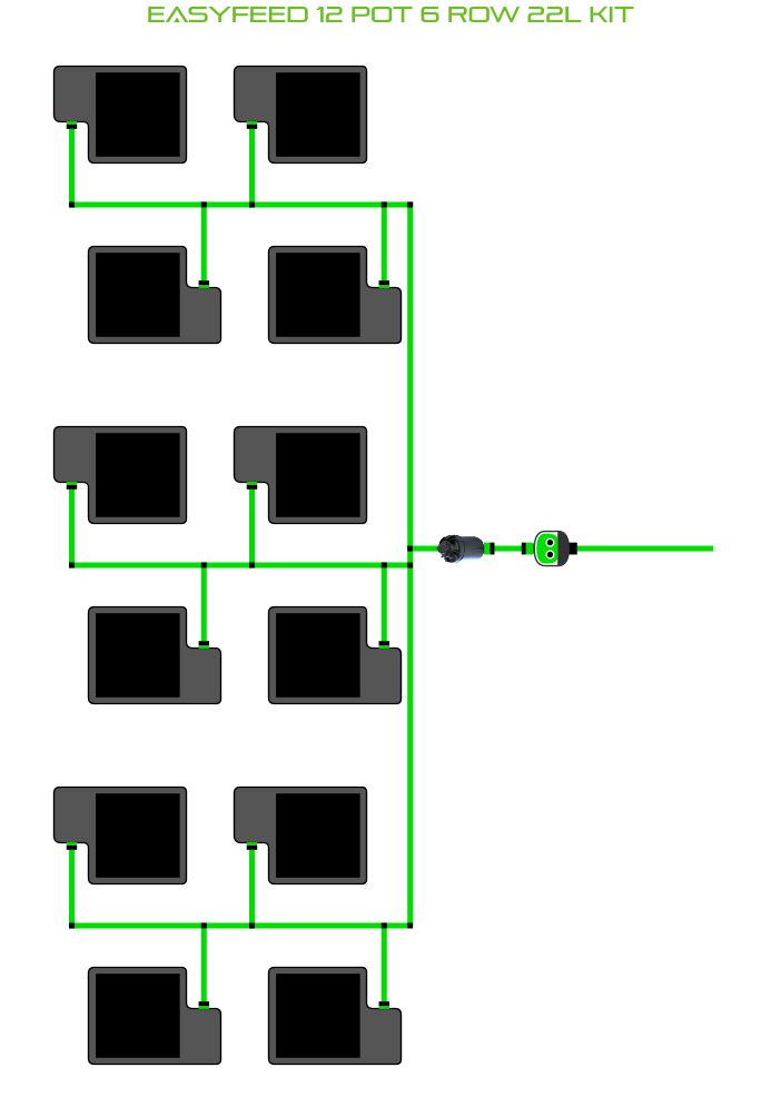 Load image into Gallery viewer, EasyFeed 12 Pot 6 Row Kit
